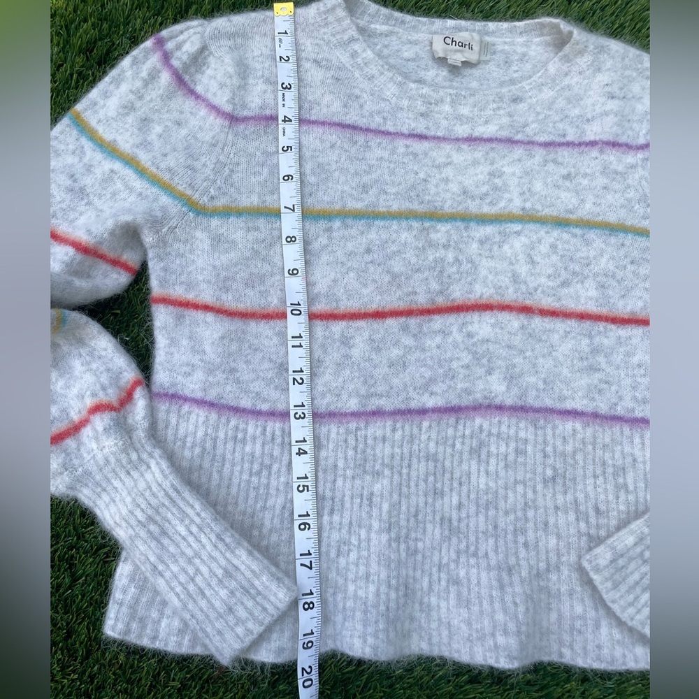 Anthropologie Charli Multicolor Striped Alpaca Blend Sweater (17” pit to pit) - Picture 4 of 9
